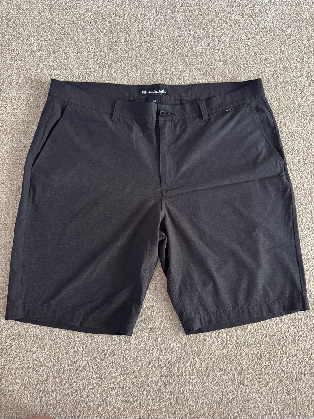 TravisMathew Black Men's Performance Stretch Shorts